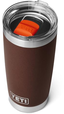 YETI Rambler 20 oz Tumbler, Stainless Steel, Vacuum Insulated with MagSlider Lid, Wetlands Brown