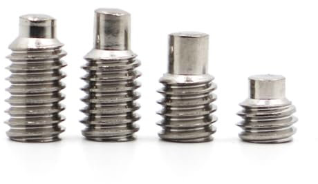 AYYSSM M3 M4 M5 M6 M8 Schwarze Sechskant-Innensechskantschrauben aus 304 Edelstahl mit Gewindestiften mit konvexen Endbolzen und Zapfen(304 Stainless Steel,10MM_M3 50PCS)