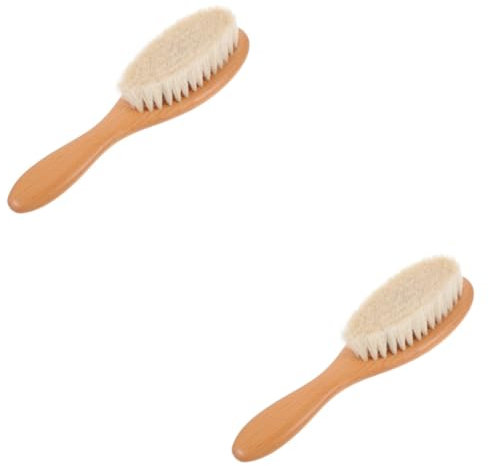 Healeved 2stücke Dense Wool Brush Mit Gebogenem Griff Für Männer Professionelle Bartbürste Zur Pflege Von Bart Und Schnurrbart Für Friseursalons Und Zuhause