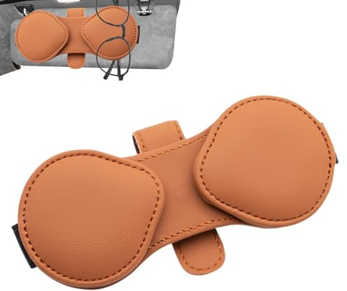 Brillenclip für , Brillenclip aus Leder | Magnet zum Aufbewahren von Clips aus PU-Leder – automatischer Kartenhalter aus PU-Leder, Geldscheinhalter, Brillenhalter