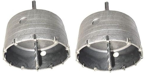 Unibos | 2 X Tungsten Carbide Tipped Core Drill 110 mm Diameter Sds Hole Cutter | TCT C/W Pilot Bit SDS Shank Arbor | For The Use In Drilling Brick, Concrete & Masonry