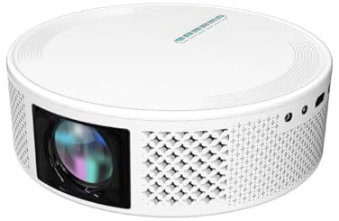 Boannice Projecteur Intelligent Portable 220ANSI 16000 Lumens, Projecteur Bluetooth WiFi 5G avec Support de Réglage de Position pour Projecteur de Cinéma Maison Mobile HDMI/TV Stick/USB/PS5