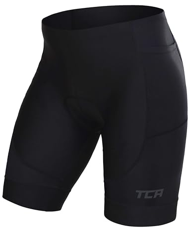 TCA Men's Slipstream Padded Cycling Shorts, Quick Dry, Breathable and Anti-Slip with Back Zipped Pocket Mens Cycling Shorts - Ideal Cycling Shorts Mens Cycle Shorts Cycling Clothing
