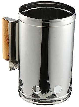 Toyvian Accenditore per Barbecue in Stufa per Carbonella Attrezzo per Resistente e Antiruggine Manico in Legno per e All'aperto