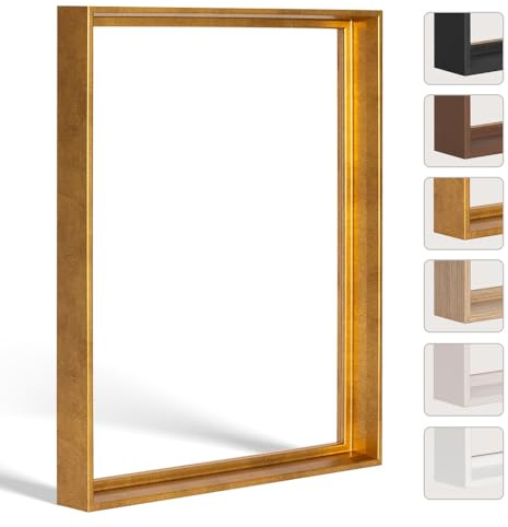 Bildershop-24 Schattenfugenrahmen Frisco 70x140cm Blattgold Selbstmontage Bausatz DIY