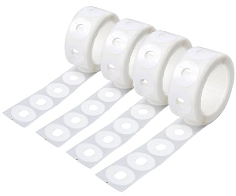 Etiquetas de anillo de refuerzo de agujeros pegatinas, 4 cajas etiqueta de refuerzo de pvc etiqueta de refuerzo de perforación de agujero de agua de pvc pegatina de protección de