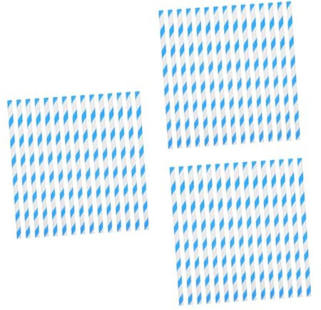 ULTECHNOVO 150 pcs Heavy Duty Cotton Candy Paper Sticks Blue White Striped Compatible with Commercial Cotton Candy Machines for Events and Parties Versatile Baking and Stick Supplies
