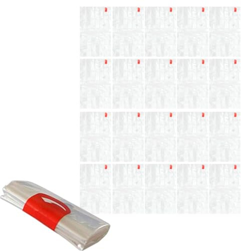 Sacchetti per arrosti per tacchino ad alta temperatura, sacchetti trasparenti per forno in plastica (25 x 38 cm), per cucinare e cuocere al forno, perfetti per pollo, carne e pesce (20 pezzi)