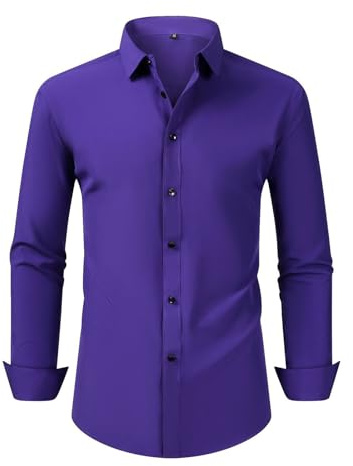 UHouse Chemise Homme Manches Longues Costume Chemisette Travail Chemises pour Hommes Habillée Vêtements Business Casaul Vetement Leger Décontracté Haut Streetwear