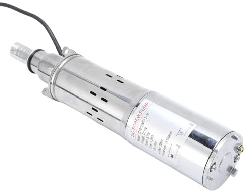 Asixxsix Pompe Submersible de Puits Profond, Pompe Submersible Solaire en Acier Inoxydable avec Tête de 5,4 GPM 98 Pieds pour l'irrigation Industrielle et un Usage Domestique