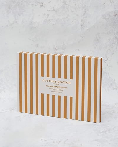 Scented Drawer Liners Infused with Essential Oils - 6 Large Sheets (58cm x 40cm) | Natural Moth Repellent & Freshener | Plastic-Free, Vegan, Cruelty-Free, Recyclable Packaging | Made in Britain