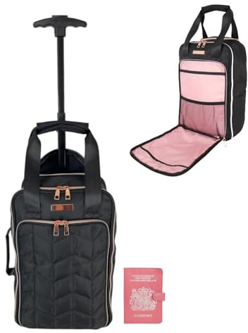 Bordlite Ryanair 40x20x25cm Underseat Cabin Bag – Lightweight Wheeled Holdall with Trolley Handle & Pockets – Fits Ryanair Free Hand Luggage