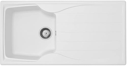 Luquicina LC10WH Fregadero Blanco 1 Seno con Escurridor Reversible