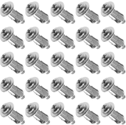 TOYANDONA Set 25 Dadi di Bloccaggio per Pareti Cave in Metallo Cavo 4x20 con Bulloni Scanalati per Ancoraggio Porta, Accessori Fissaggio Lamiera e Pareti Cave, Utensile per Elementi