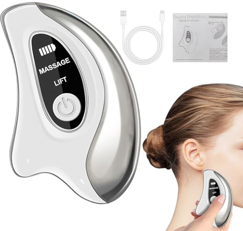 Massaggiatore Elettrico Viso Strumento Massaggio Collo 2-in-1 | Massaggiatore Elettrico Gua Sha Per Donne Mogli Madri Professionisti Amanti Spa Viaggiatori Casa Viaggio E Routine