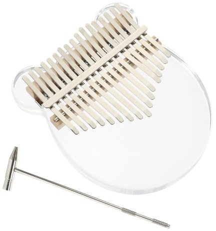 Beavorty Acrylic 10-key Mini Kalimba Thumb Piano with Tuning Hammer, Beginner Finger Piano Musical Instrument Set and Adults