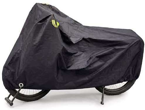 Auto Accessori Lupex - Copribici Elettrica Universale 200x70x110cm, Telo Bici Impermeabile con Foro Antifurto, Fibbia Antivento e Maniglie Catarifrangenti (210D Oxford)