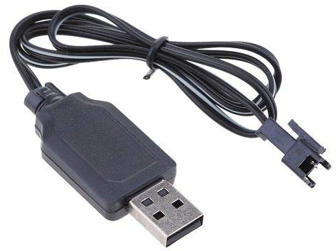 CABLEPELADO Câble de Charge USB pour Voiture RC, Adaptateur de Charge pour Véhicules Radiocommandés, 4,8 V 250 mA, Connecteur SM, 50 cm