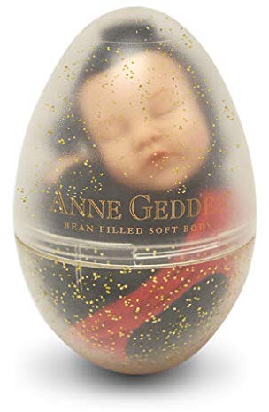 Anne Geddes 579311 Poupée Coccinelle Bébé dans Un Ouf de Paillettes Dorées / Baby Ladybug 9 inch Doll - Glitter Egg Collection