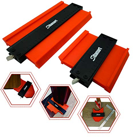 Misuratore di contorno con serratura: Sdanart amplia la forma di profilo strumento duplicatore, copia esattamente forme irregolari, angoli, curve (12,7 cm + 25,4 cm).