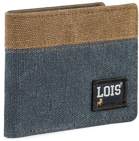 Lois - Geldbörse für Junge Herren, kleine Marke, Geldbörsen für Herren, Geldbörse, Kartenetui für Herren, Jung, Geldbörse, RFID. 203701, Blau