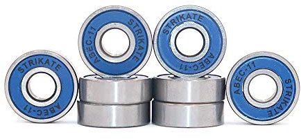 POFET Skateboard-Kugellager, 608 ZZ, 8er Pack, Doppelgeschirmt, Blau, für Skateboard, Longboard, Rollschuh & mehr