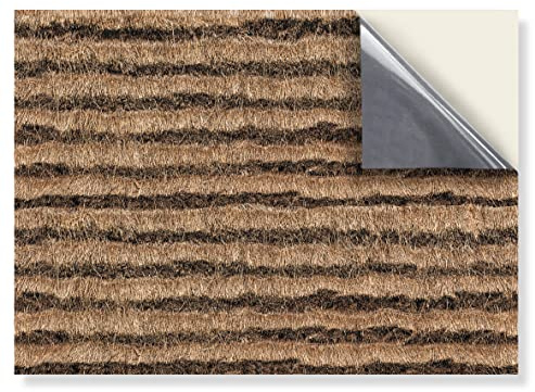 Stick & Go Repositionable Self Adhesive Dolls House Wallpaper 1:12 Scale (1 Sheet) - Thatch Layered Brown - No. 195