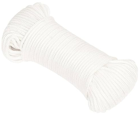 vidaXL Bootsseil Ankerleine Festmacher Tauwerk PP Leine Seil Tau Polypropylenseil Geflochten Flechtleine Weiß 3mm 25m Polypropylen