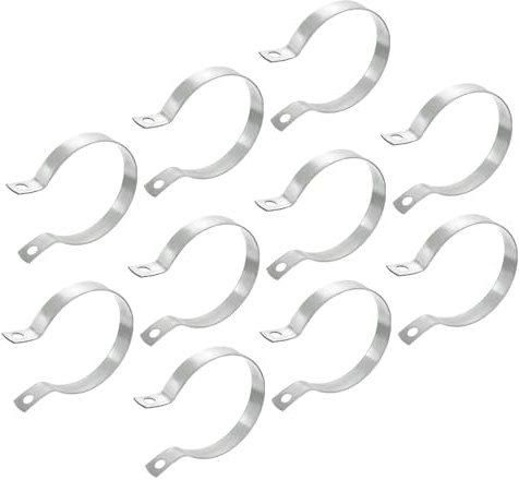 sourcing map 10Pcs Split Ring Hanger Pipe Strap Fit 3(75mm) Metal Pipe Clamps Ceiling Mount Pipe Bracket Support for Pipe Tube