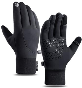 LUCKKY Hochwertige Thermohandschuhe, Premium Thermo Gloves, Herren Winter Touchscreen Thermohandschuh, Laufhandschuhe wasserdichte Winddichte rutschfest Winterhandschuhe