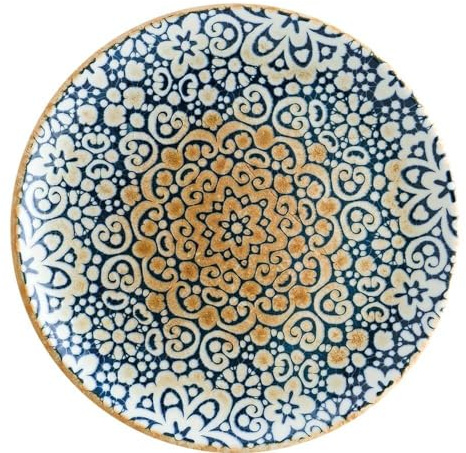 Bonna Alhambra ALHGRM30DZ - Platos llanos (6 unidades, 30 cm, 3 cm, porcelana), color azul