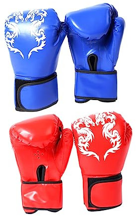 MILISTEN 1 Paar Box-trainingshandschuhe Handschuhe Mit Ergonomischem Design Boxbandagen Bequeme Handschuhe Boxhandschuhe Für Jugendliche Komfortabel Sport Kampfhandschuhe Pu Rot
