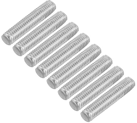 QUARKZMAN 8 Stück Gewindestangen, M5 x 25mm, 304 Edelstahl, Gewindestab mit metrischem Vollgewinde, M5-0,8 Gewindestift für Möbel- und Maschinenmontage