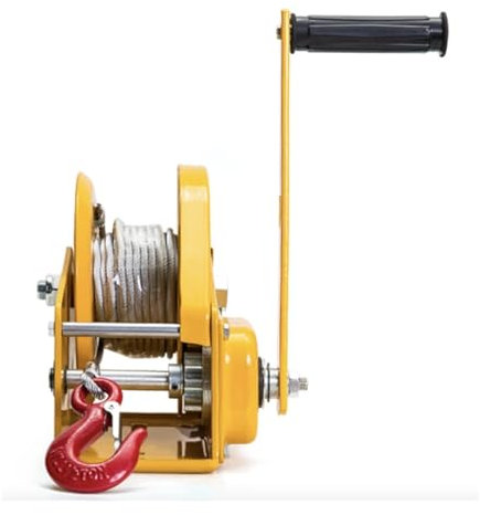 DIKAMAN Handwinde, Bootsanhängerwinde, 1200LBS selbstsichernde Handwinde, Edelstahl-Ankerwinde for Boote, LKW, automatische manuelle Hebevorrichtung für Anhänger ATV UTV Boot(2Pcs Cordless)
