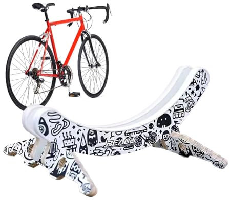 Ausstellungsständer aus – großer Paketständer, verstellbarer Ständer, Parkständer | Stabiler rutschfester Holzstützständer, Fahrrad-Radhalter für Straße, Kiesfahrräder, Aufbewahrung im