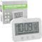 Focenat Reloj de Baño Impermeable, Reloj de Ducha Digital, Reloj de Baño Digital, Temporizador de Dducha Impermeable, Temporizador de Ducha con Alarma, Temporizador de Cuenta Regresiva para Cocina