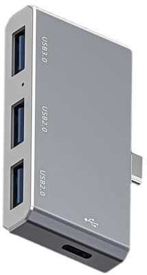 DisplayLink - Estación de acoplamiento para 3 monitores, estación de acoplamiento 4 en 1 tipo C, estación de acoplamiento multifuncional y portátil para múltiples monitores para dispositivos