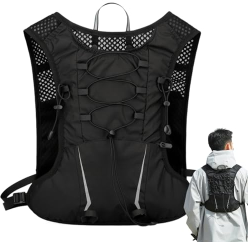Laufrucksack, Blasen-Tagesrucksack für Herren – reflektierender Trinkrucksack mit verstellbaren Trägern für Radfahren, Joggen, Camping