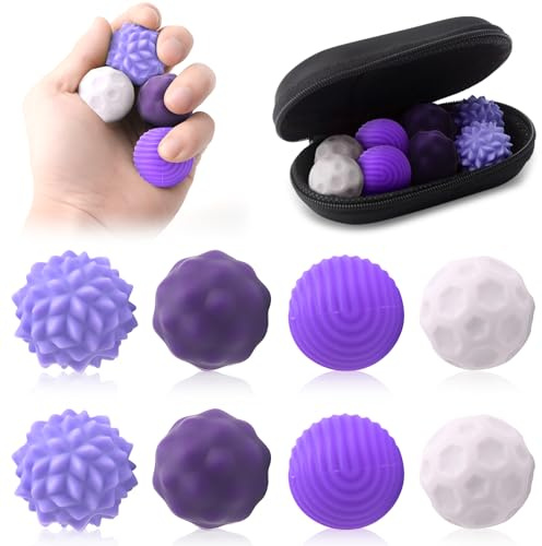 8 Stück Magnetische Fidget Toys,Magnetische Sensorik Bälle,Magnetkugeln Stressball Silikon Sensorik Spielzeug,Magnet Steine Spiel,Anti-Stress-Angstspielzeug FüR Bolas inquietas sensoriales