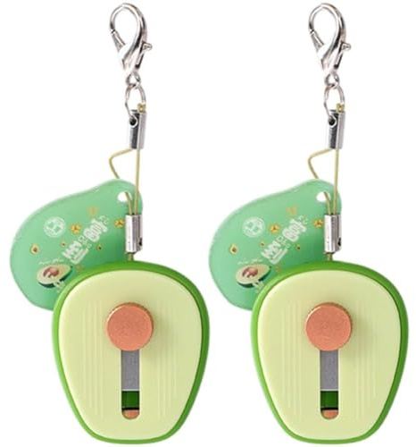 Lpitoy Lot De 2 Mini-éplucheurs De Fruits Portables, Porte-clés, Couteau À Éplucher Rétractable, en Acier Inoxydable, Outils D'extérieur pour Éplucher Les Fruits Légumes