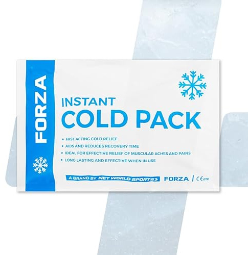 FORZA Poche de Froid Instantanée pour Blessures Sportives | Poche de Glace à Usage Unique pour Soulager la Douleur et Réduire l'Enflure | Plusieurs Tailles de Pack (Pack de 12)