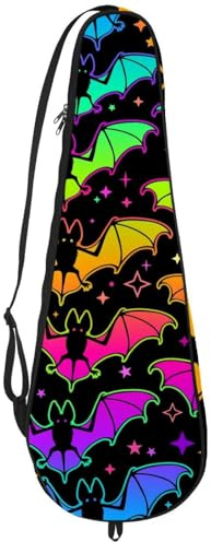 VAPOKF Badmintonschläger-Tasche, Badmintonschläger, Handtasche, Tennisschlägertasche, Paddeltasche für 2 Schläger, mehrfarbige Halloween-Schläger