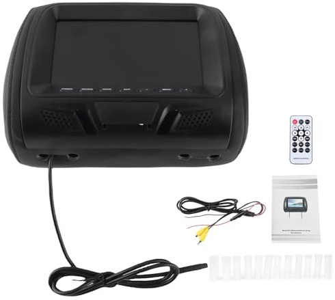 Poggiatesta per auto Lettore multimediale MP5 Monitor LCD da 7 pollici Widescreen ad alta definizione Risoluzione 1024 x 600 Supporto Porta USB Ingresso video bidirezionale con