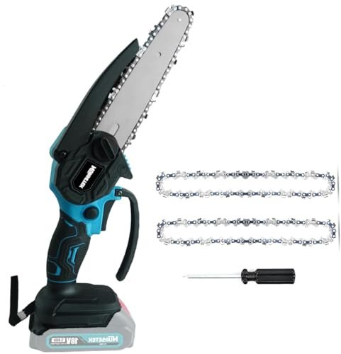Cordless Mini Chainsaw for Makita 18v Woodworking with Small Handheld Electric 6-inch Portable Chainsaw with Two Saw Chains for Wood Cutting Tree Trimming,Tree Pruning Saw Branch Cutter(None Battery