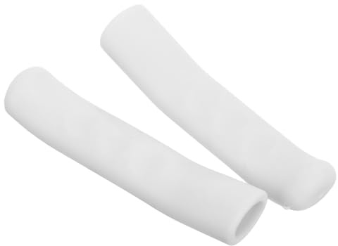 HINTRMENT Funda de Empuñadura de Freno de Bicicleta Antideslizante Tpr Color Blanco, Par para Palancas Aplicables, Protección Duradera para Bicicleta Montaña, Carretera, Plegable y Piñón