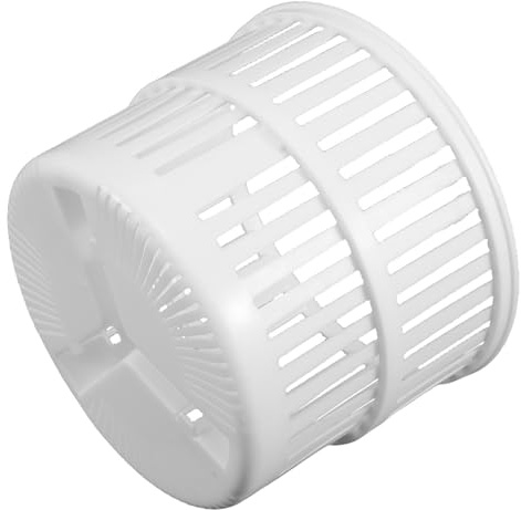 Foldable Washing Machine Spin Basket Replacement White Plastic | 16.00 X 16.00x12.00cm Size, Unique Drainage Holes, Portable Use for Small Apartments and Dorms