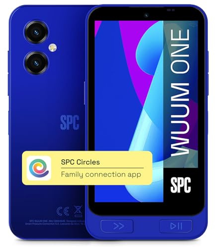 SPC WUUM ONE - Kinder-Smartphone, Android, GPS, Kindersicherung, Blau | Kompatibel mit der SPC Circles App: Ortung, Kindersicherung, sichere Chats, Musikplayer und 64GB