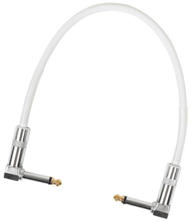 JEWEDECO 6,35mm Instrumentenkabel für E gitarre mit Niedrigem Rauschpegel und Flexiblem 30cm Pvc Kupfer Patchkabel für Pedalboard und Effektgeräte