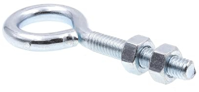 Prime-Line 9066592 Eye Bolts With Nuts, 5/16 in.-18 X 3-1/4 in., Zinc Plated Steel (20 Pack)