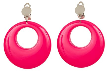 W WIDMANN MILANO Party Fashion - Pendientes, colores neón, joyería, para fiestas temáticas de los años 80